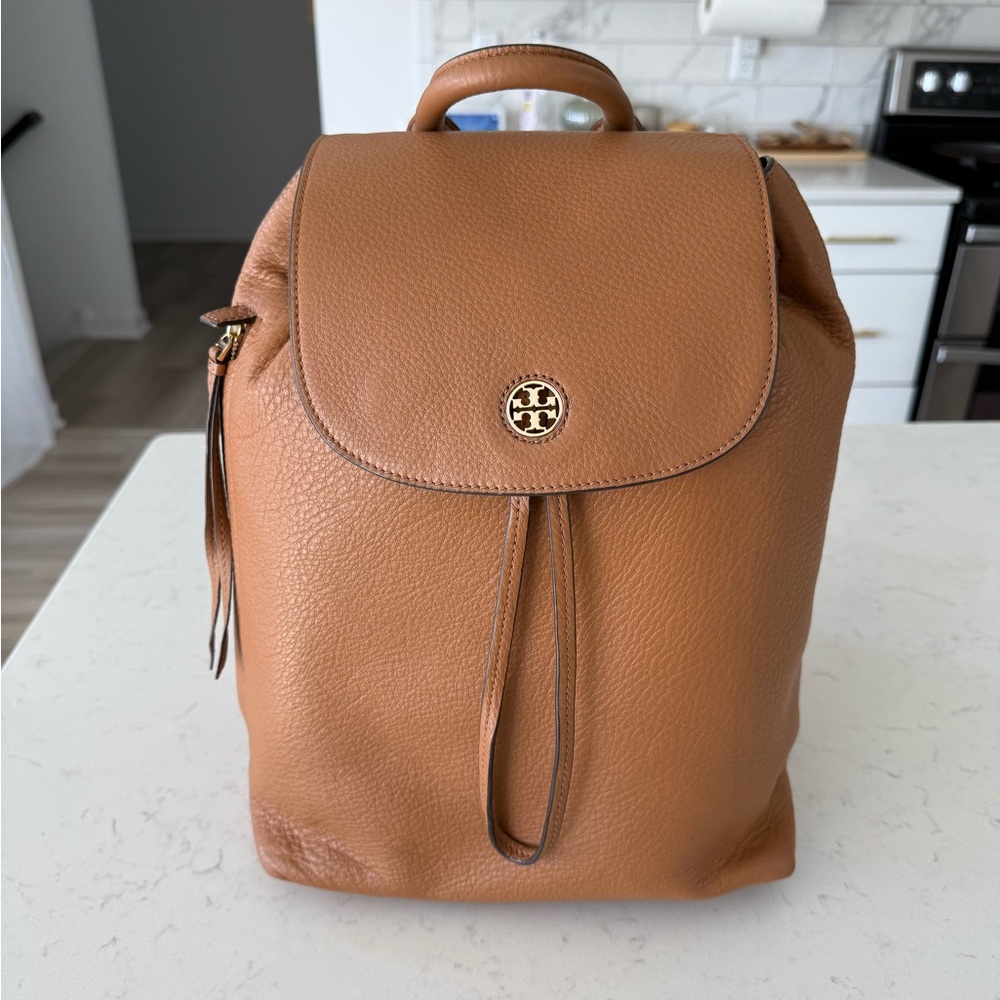 Tory Burch Brown Leather Backpack
